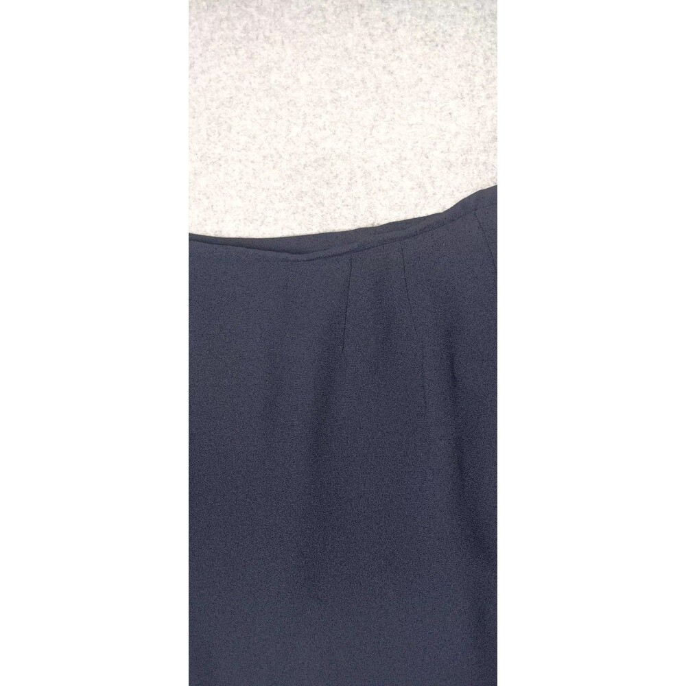 Evan Picone Petites Pencil Midi Skirt 12 Midnight Blue Quiet Luxury Old Money - Picture 3 of 12